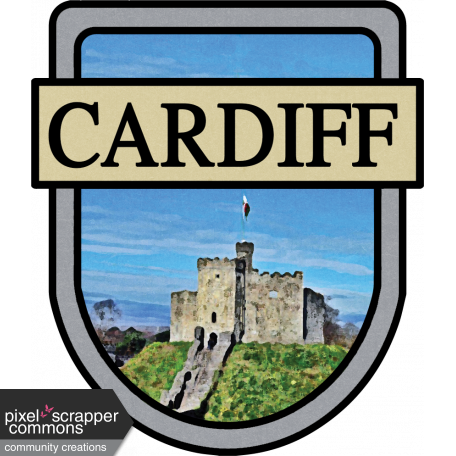 Cardiff Word Art Crest