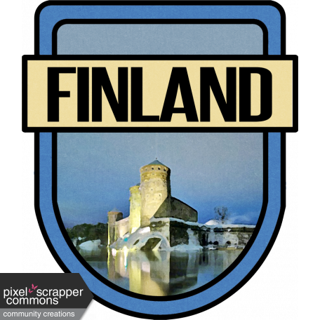 Finland Word Art Crest