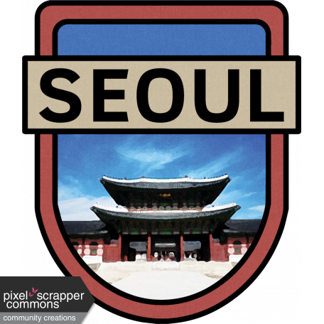 Seoul Word Art Crest