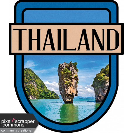 Thailand Word Art Crest