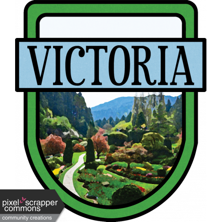 Victoria Word Art Crest
