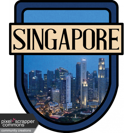 Singapore Word Art Crest