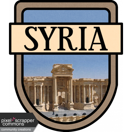 Syria Word Art Crest