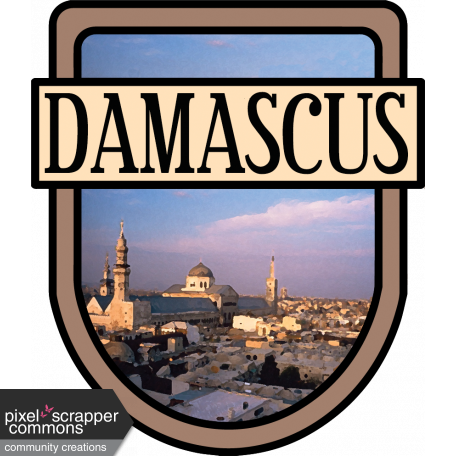 Damascus Word Art Crest