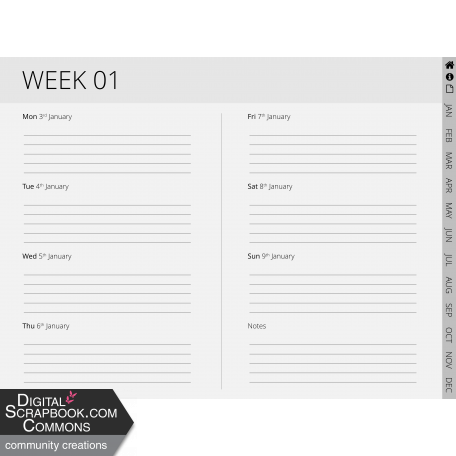 DIY Planner Weekly page