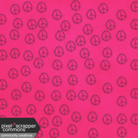 Pink Peace Sign Paper