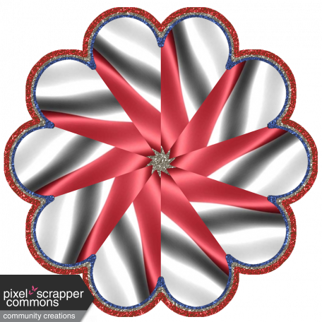 Patriotic Kaleidoscope - Flower 6