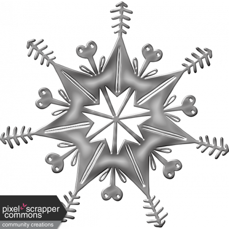 Silver Metallic Snowflake 3