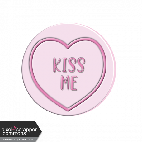 Lovehearts Kiss Me pink