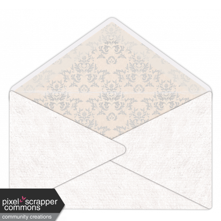Envelope Open with damask insert