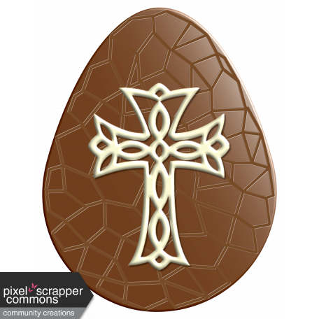 Easter Egg Chocolate with Filigree Cross