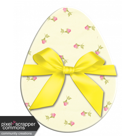 Easter Egg Floral with Yellow Bow