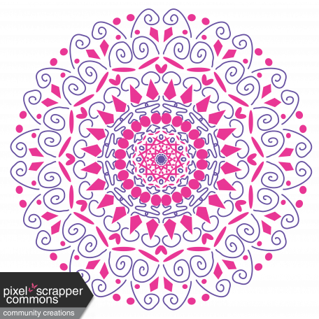 Pink and Purple hand drawn mandala