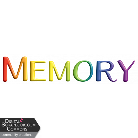 Rainbow 3D Word Art - Memory 2