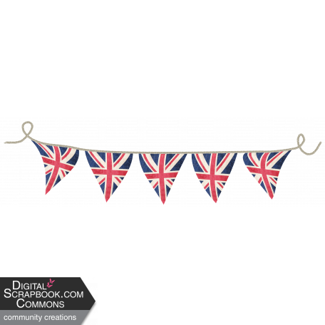 Union Jack England Bunting - 5 flags