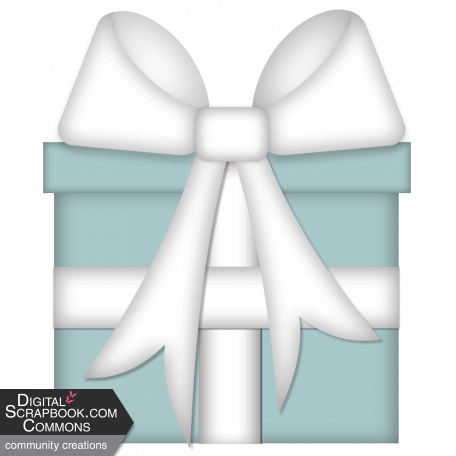 Turquoise Gift with White Bow