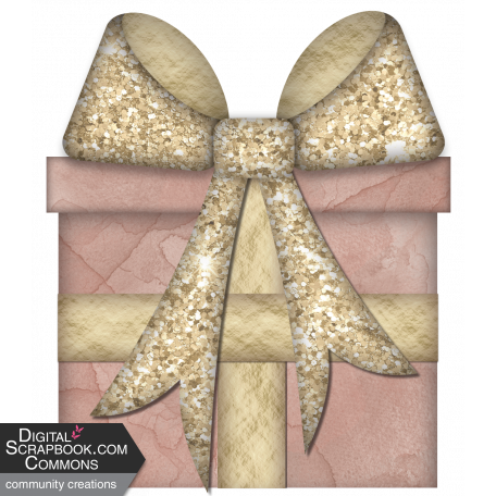 Brown Gift with Gold Ribbon