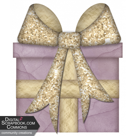 Lilac Gift with Gold Bow