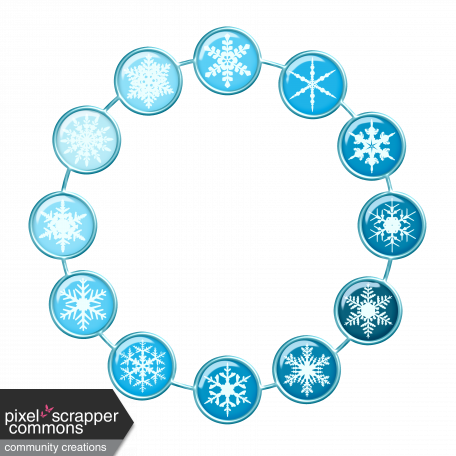 Frame - 12 Snowflakes