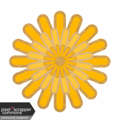 Flower – Yellow with gold