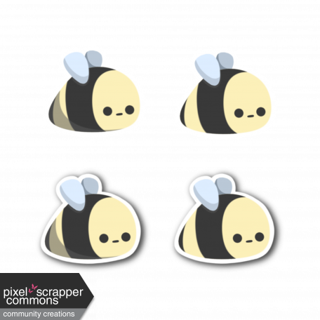 Cute bee stickers