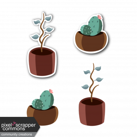 Simple plant stickers