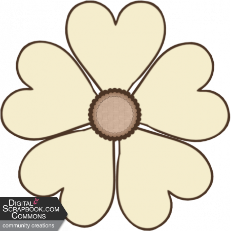 Pi Day Cream Flower