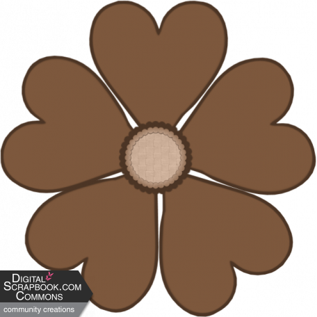 Pi Day Brown Flower