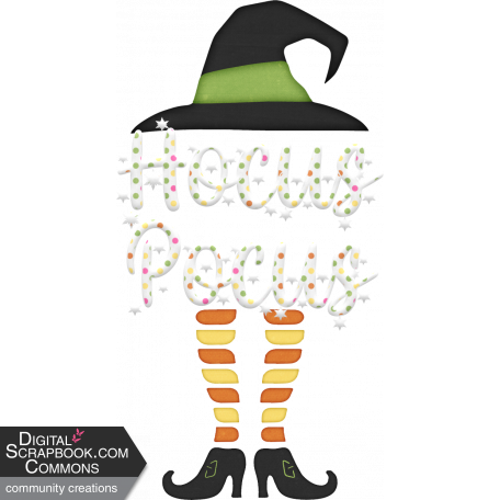 Halloween Word Art Hocus Pocus