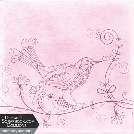 Be Yourself Swirly Bird Paper