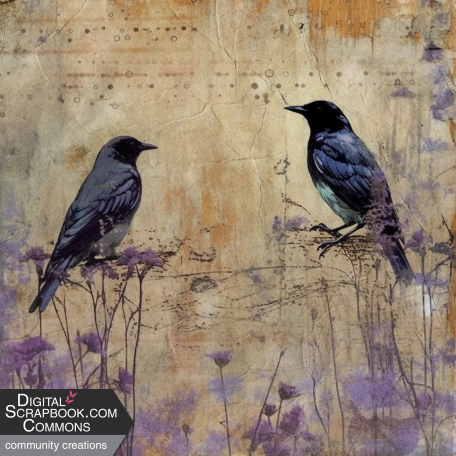 Paper Lavender Distresses Ravens 
