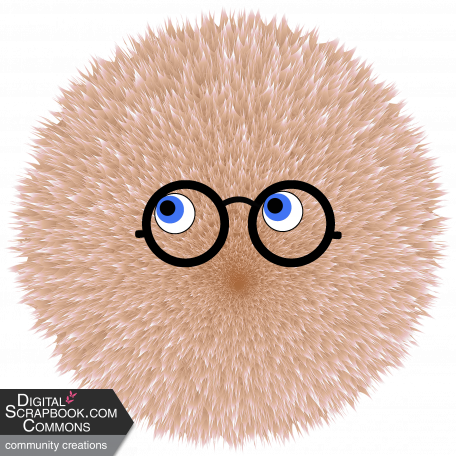 Tangerine Fuzz Ball with Glasses Fruity Collection