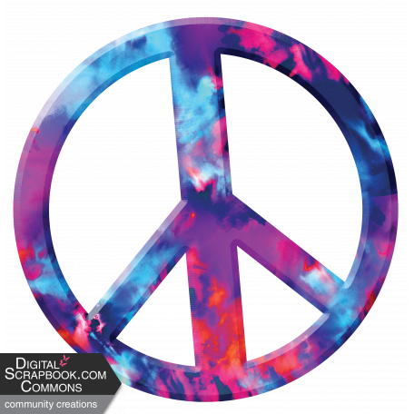 Tie Dye Peace Symbol