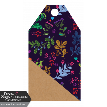 Autumn Floral Luggage Tag