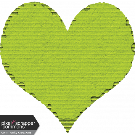 Cardboard Heart Green