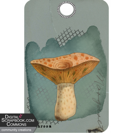 Autumn mushroom tag