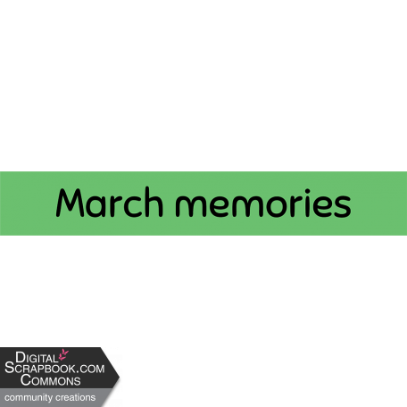 March 2024 Blog Train Word Strip - March Memories