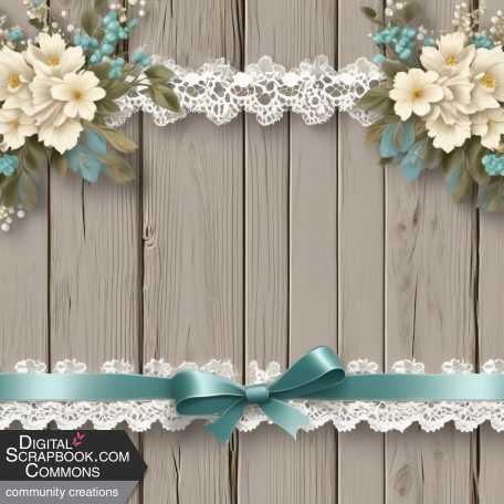 Fence board Teal and Lace