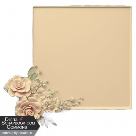 Tan paper with roses Paper