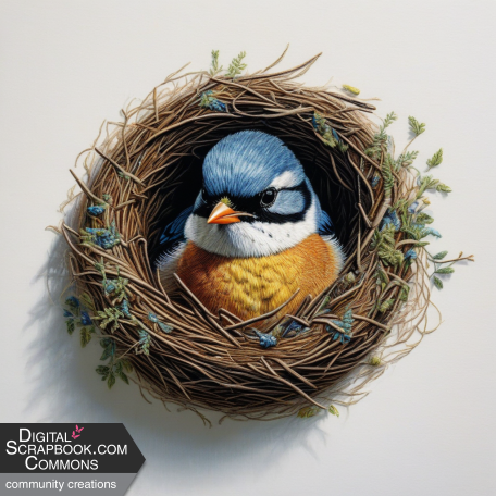 Embroidery Bird Nest 