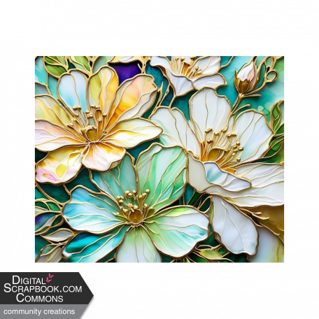 Stained Glass Florals -1