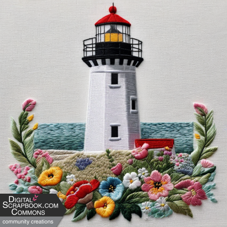 Embroidery Lighthouse -1