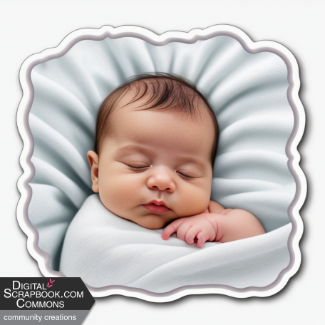 Sleeping Baby Sticker 