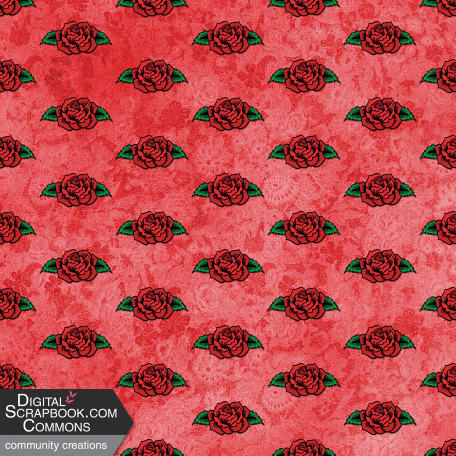 Mexican Spice Rose Paper 01 - Red