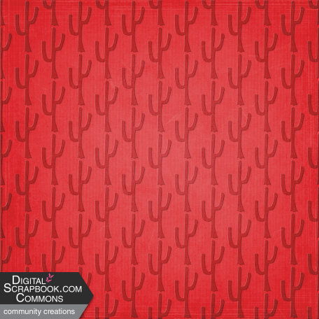 Mexican Spice Cactus Embossed Paper 01 - Red
