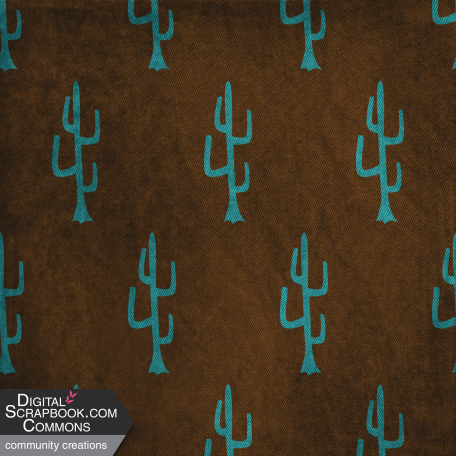 Mexican Spice Cactus Patterned Paper 04