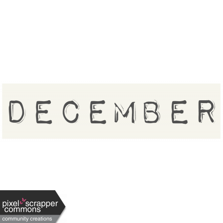 Work From Home - December Word Label White
