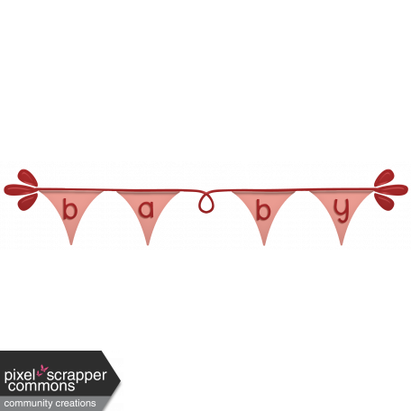 Pink And Red Baby Flag Bunting