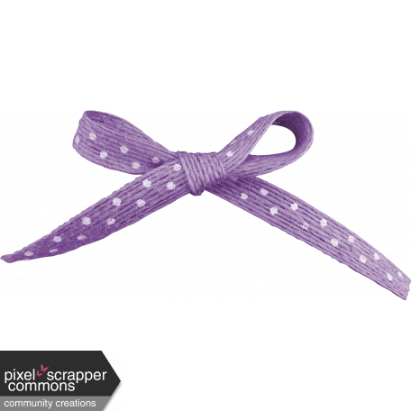 Easter Purple And White Bow Element