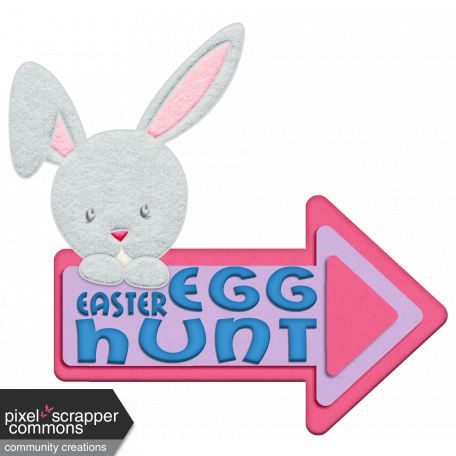 Easter Bunny Egg Hunt Arrow Element